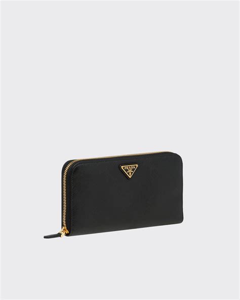 portafoglio 176 prada|Black Large Saffiano Leather Wallet .